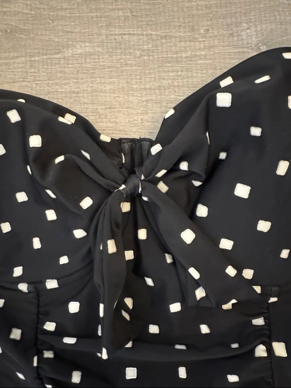 Christina Black and White Polka Dot One-Piece Swimsuit - Picture 4 of 9
